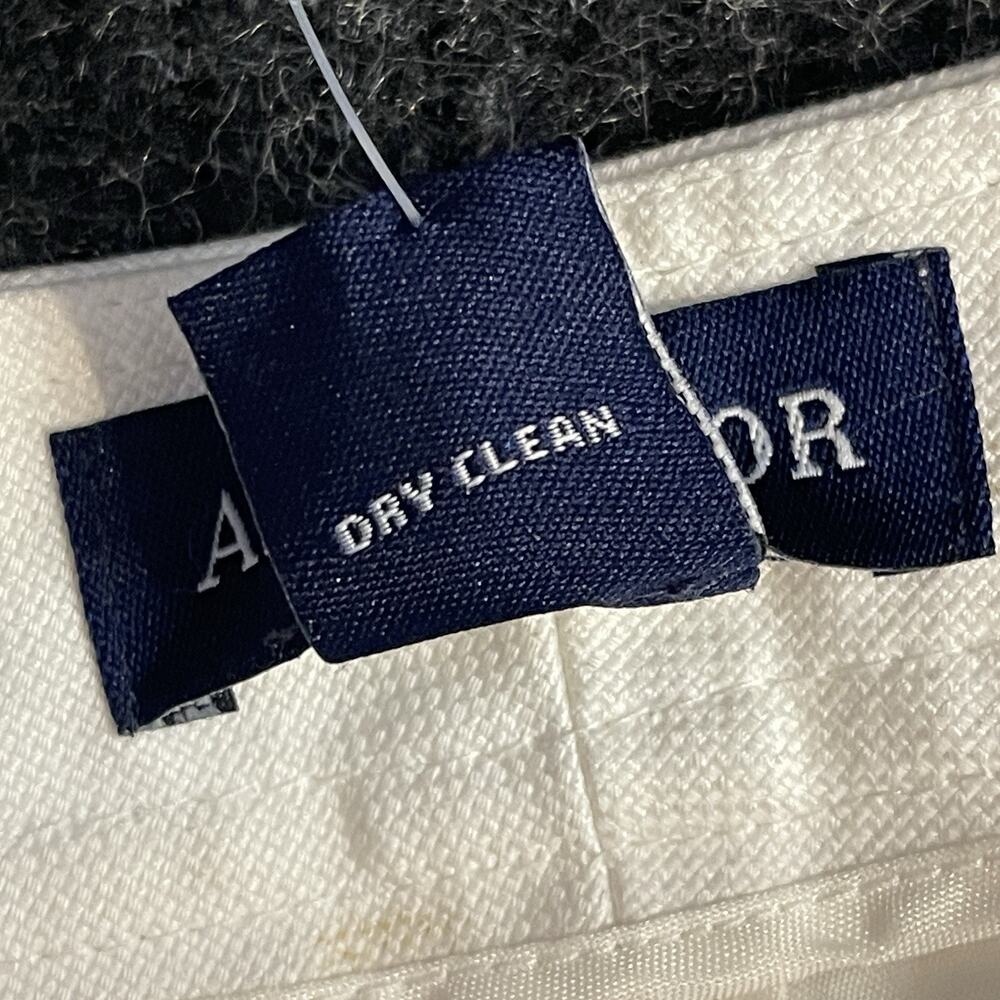 Ann Taylor Women’s White Lined Straight Dress Cotton Pants Twill - Picture 11 of 16